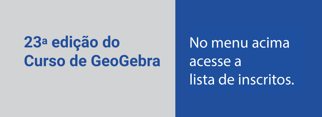 Edital da 23a edição do Curso de GeoGebra